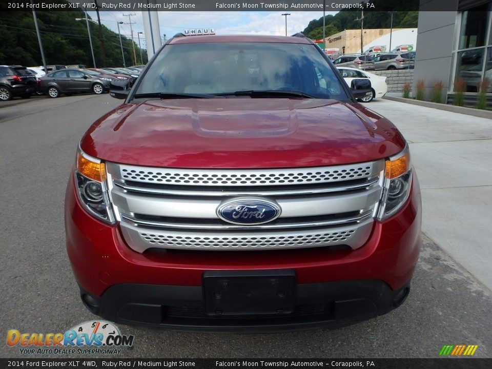 2014 Ford Explorer XLT 4WD Ruby Red / Medium Light Stone Photo #8