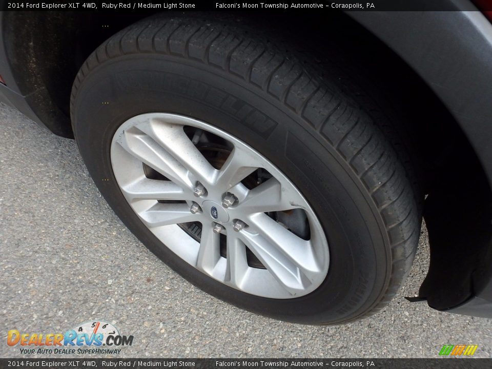 2014 Ford Explorer XLT 4WD Ruby Red / Medium Light Stone Photo #10