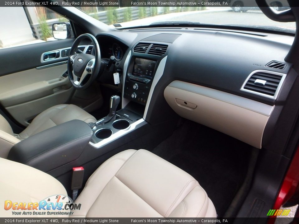 2014 Ford Explorer XLT 4WD Ruby Red / Medium Light Stone Photo #12