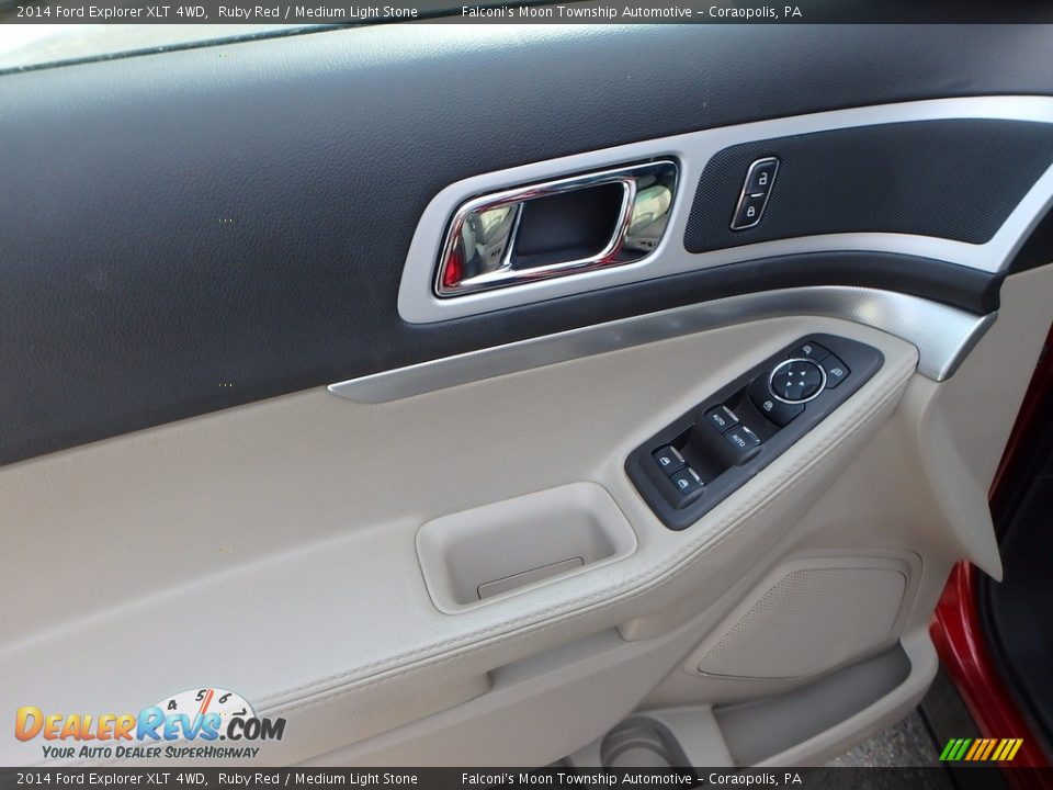 2014 Ford Explorer XLT 4WD Ruby Red / Medium Light Stone Photo #19