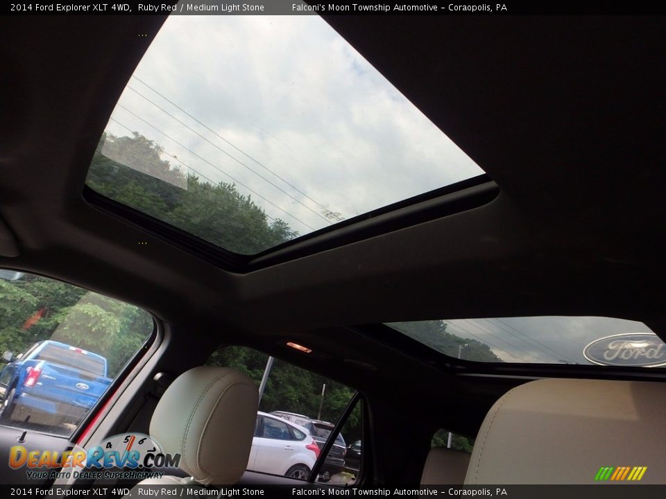 2014 Ford Explorer XLT 4WD Ruby Red / Medium Light Stone Photo #20
