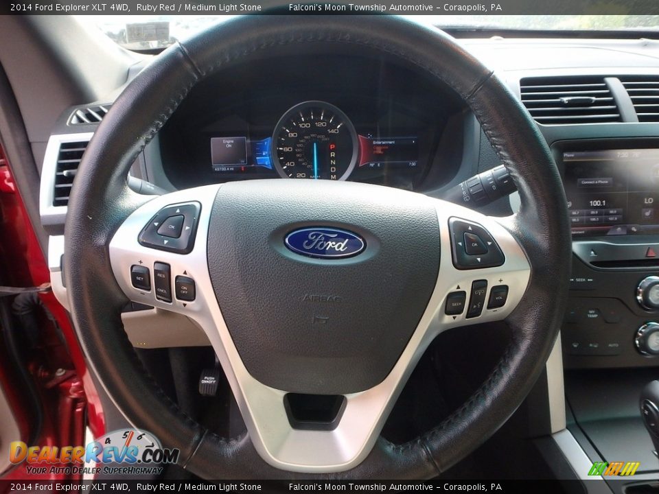 2014 Ford Explorer XLT 4WD Ruby Red / Medium Light Stone Photo #21