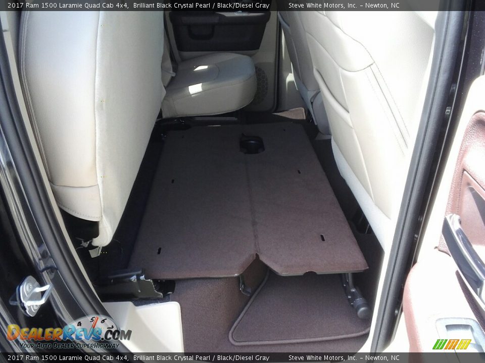 2017 Ram 1500 Laramie Quad Cab 4x4 Brilliant Black Crystal Pearl / Black/Diesel Gray Photo #30
