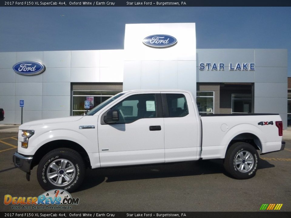 2017 Ford F150 XL SuperCab 4x4 Oxford White / Earth Gray Photo #1