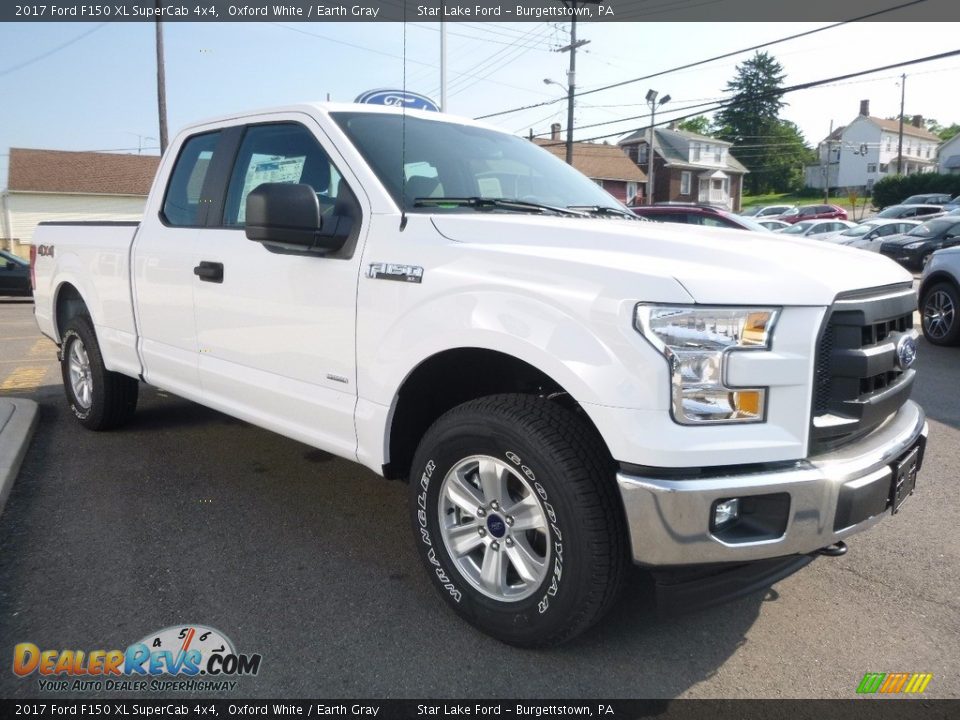 2017 Ford F150 XL SuperCab 4x4 Oxford White / Earth Gray Photo #3