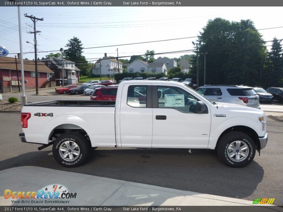 2017 Ford F150 XL SuperCab 4x4 Oxford White / Earth Gray Photo #4