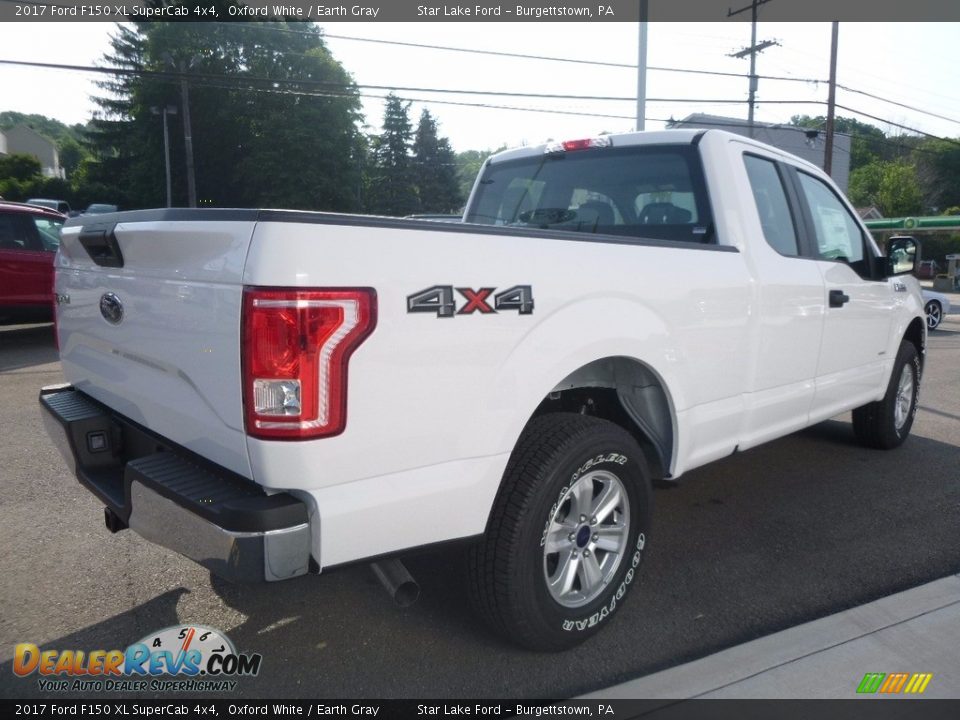 2017 Ford F150 XL SuperCab 4x4 Oxford White / Earth Gray Photo #6