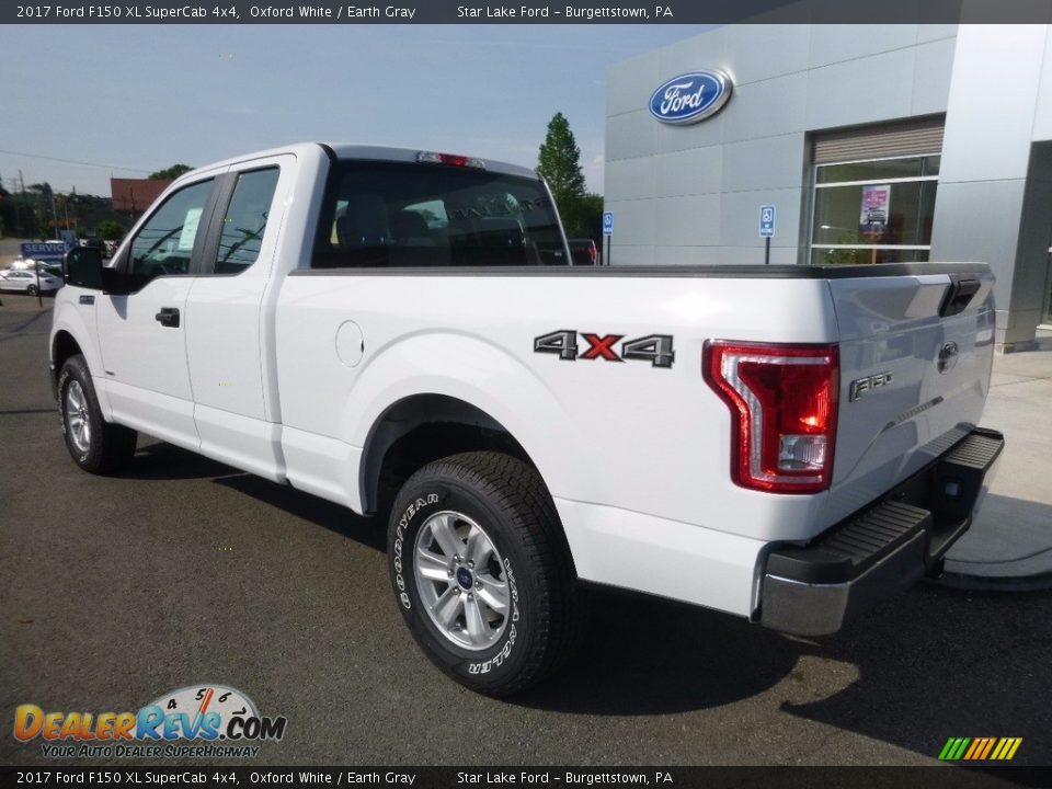 2017 Ford F150 XL SuperCab 4x4 Oxford White / Earth Gray Photo #8