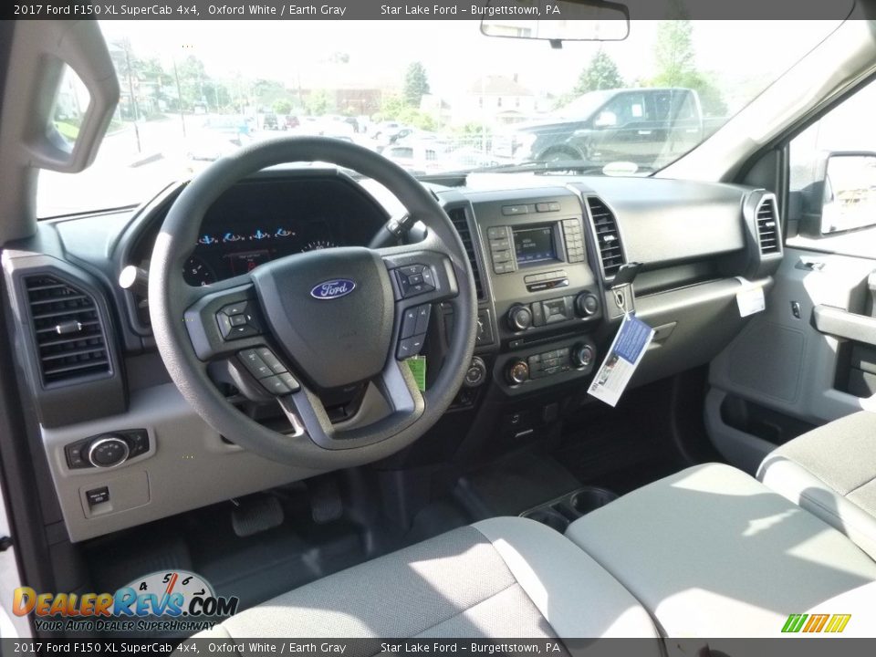 2017 Ford F150 XL SuperCab 4x4 Oxford White / Earth Gray Photo #12