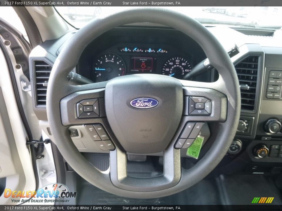 2017 Ford F150 XL SuperCab 4x4 Oxford White / Earth Gray Photo #17