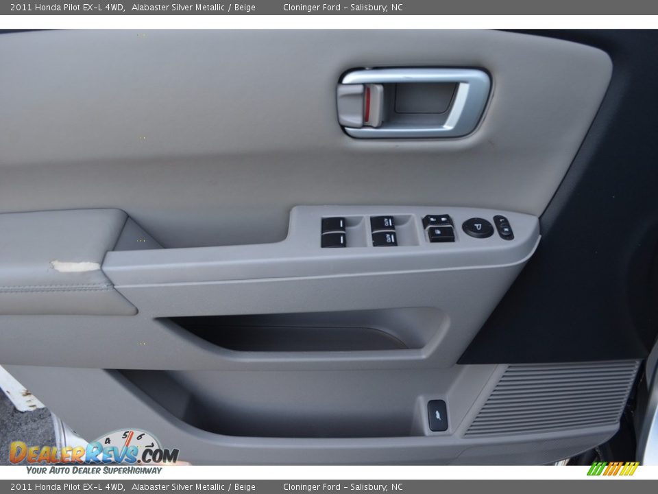 2011 Honda Pilot EX-L 4WD Alabaster Silver Metallic / Beige Photo #8