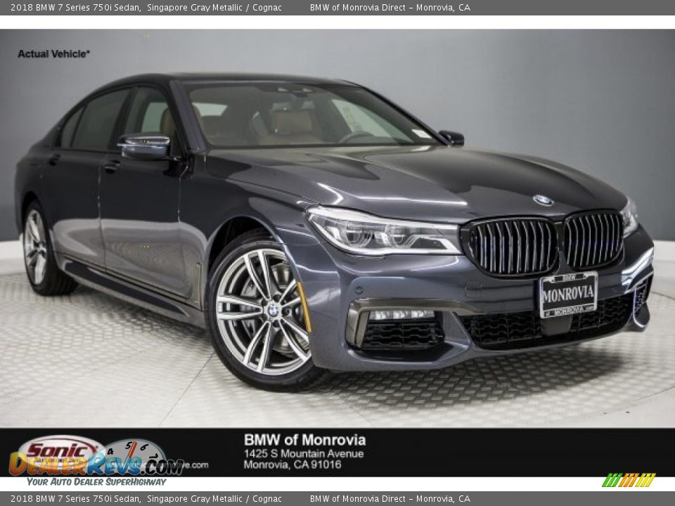 2018 BMW 7 Series 750i Sedan Singapore Gray Metallic / Cognac Photo #1