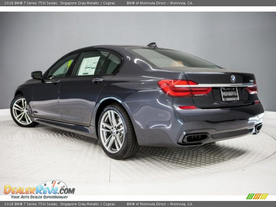 2018 BMW 7 Series 750i Sedan Singapore Gray Metallic / Cognac Photo #3