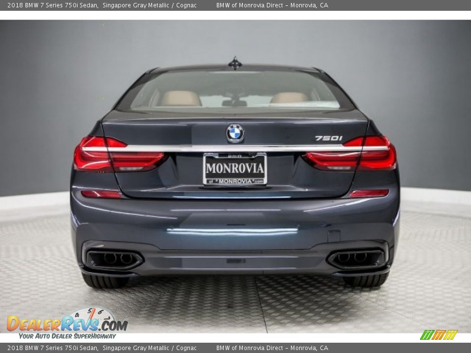 2018 BMW 7 Series 750i Sedan Singapore Gray Metallic / Cognac Photo #4