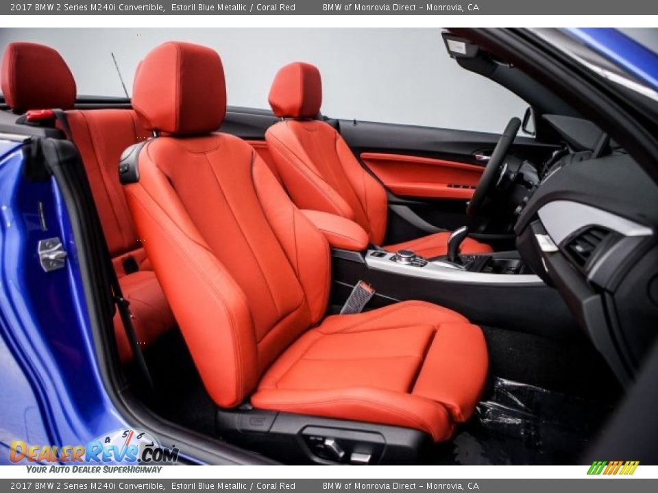 Coral Red Interior - 2017 BMW 2 Series M240i Convertible Photo #2