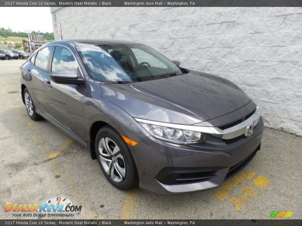 2017 Honda Civic LX Sedan Modern Steel Metallic / Black Photo #1