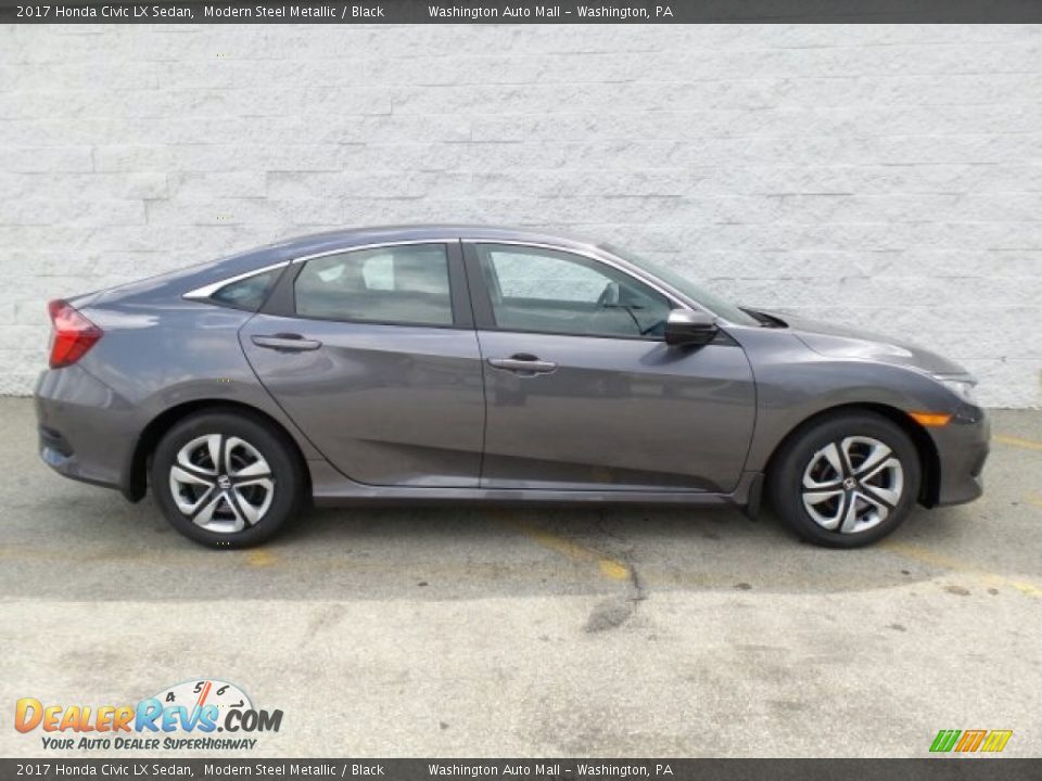 2017 Honda Civic LX Sedan Modern Steel Metallic / Black Photo #2