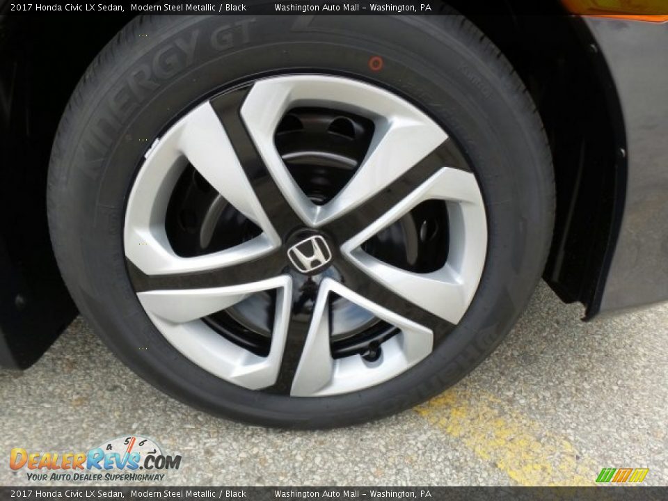 2017 Honda Civic LX Sedan Modern Steel Metallic / Black Photo #3