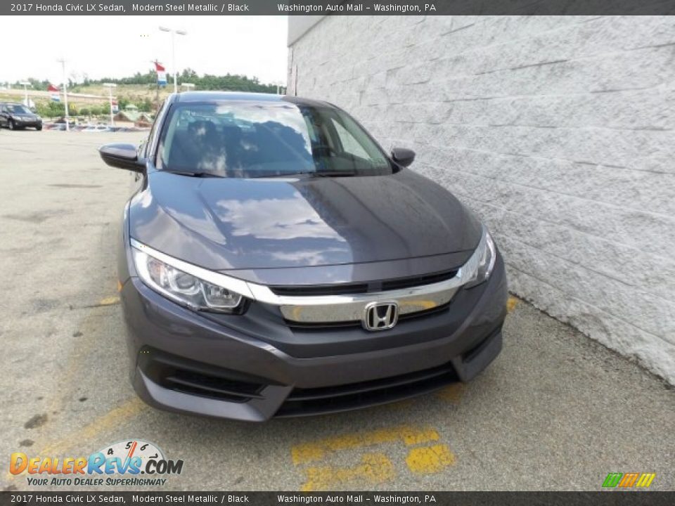 2017 Honda Civic LX Sedan Modern Steel Metallic / Black Photo #4