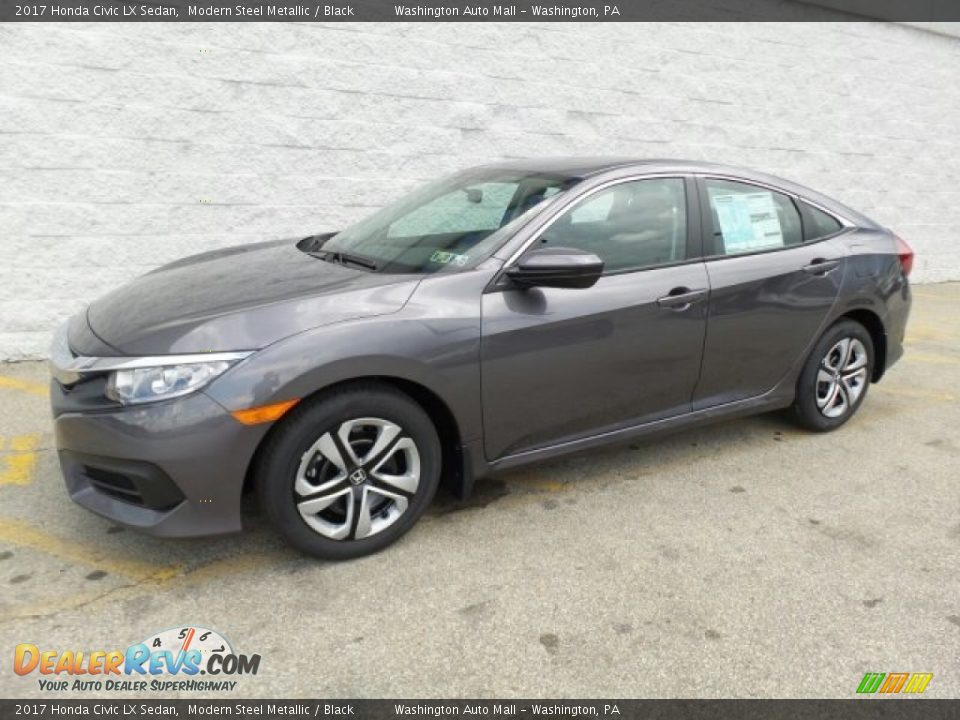 2017 Honda Civic LX Sedan Modern Steel Metallic / Black Photo #5