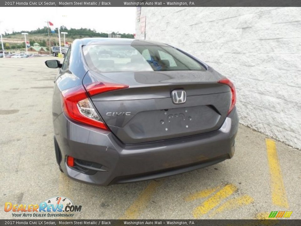 2017 Honda Civic LX Sedan Modern Steel Metallic / Black Photo #7