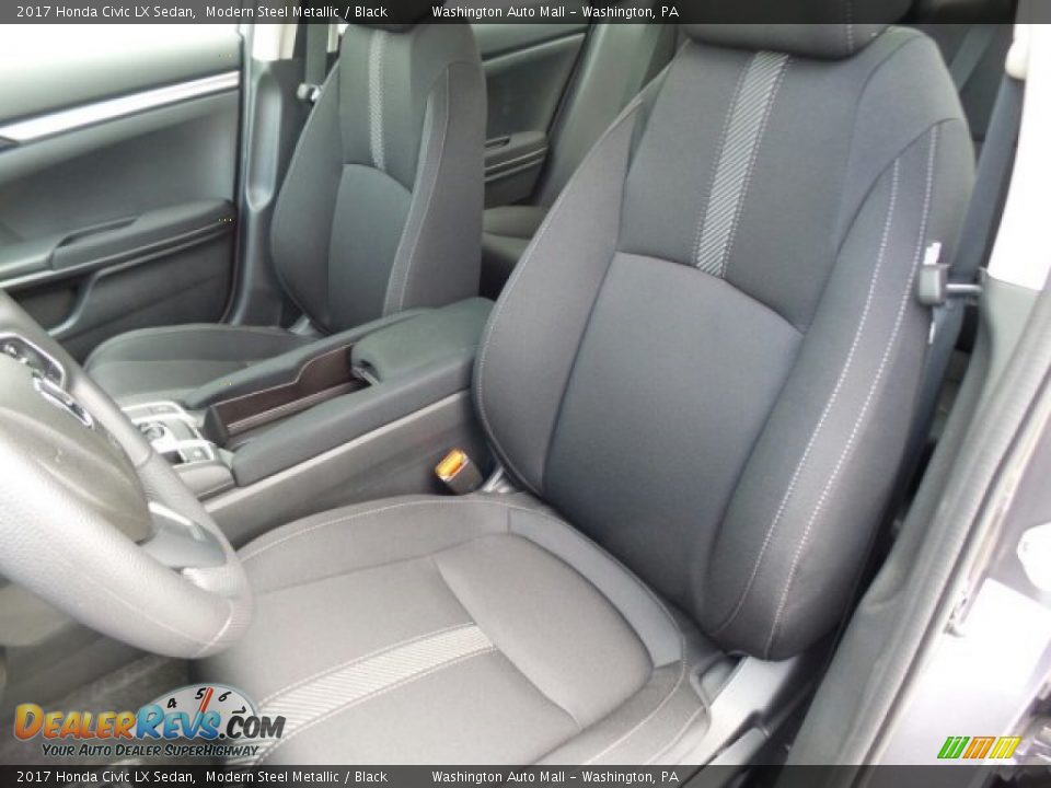 2017 Honda Civic LX Sedan Modern Steel Metallic / Black Photo #10