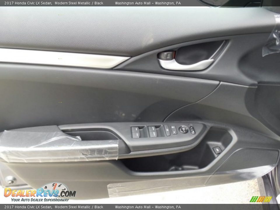 2017 Honda Civic LX Sedan Modern Steel Metallic / Black Photo #14