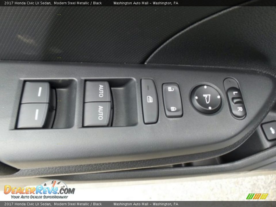 2017 Honda Civic LX Sedan Modern Steel Metallic / Black Photo #15