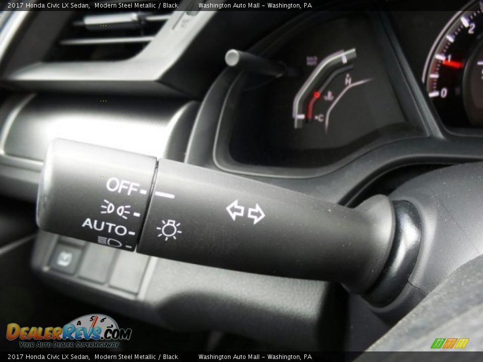 2017 Honda Civic LX Sedan Modern Steel Metallic / Black Photo #20