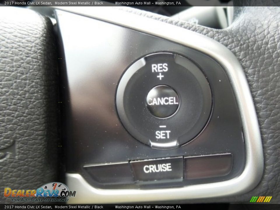 2017 Honda Civic LX Sedan Modern Steel Metallic / Black Photo #21