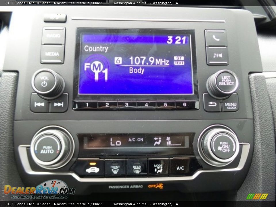 2017 Honda Civic LX Sedan Modern Steel Metallic / Black Photo #23