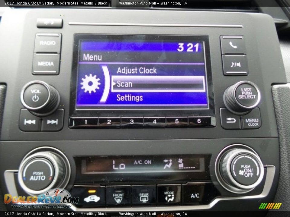 2017 Honda Civic LX Sedan Modern Steel Metallic / Black Photo #24