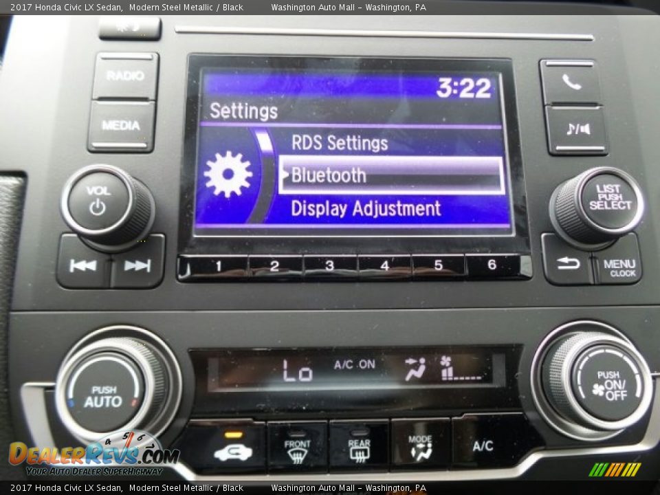 2017 Honda Civic LX Sedan Modern Steel Metallic / Black Photo #25