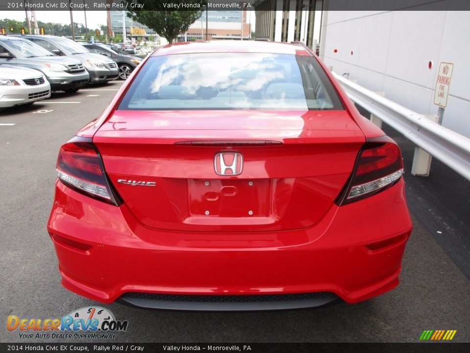 2014 Honda Civic EX Coupe Rallye Red / Gray Photo #5