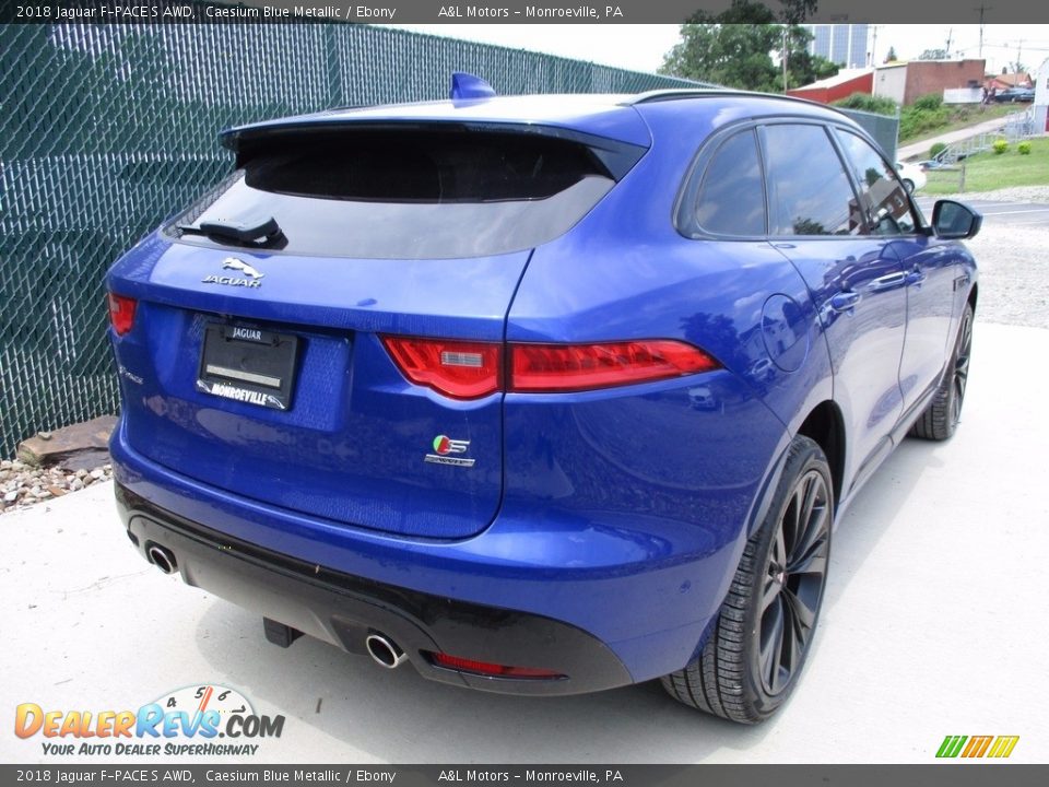 2018 Jaguar F-PACE S AWD Caesium Blue Metallic / Ebony Photo #4