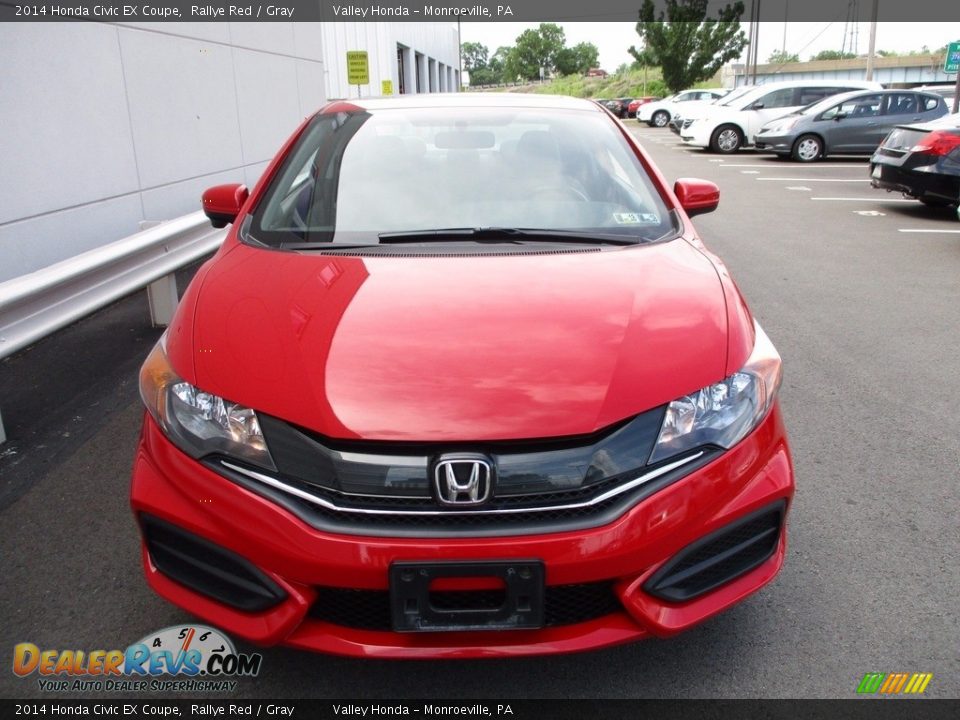2014 Honda Civic EX Coupe Rallye Red / Gray Photo #8