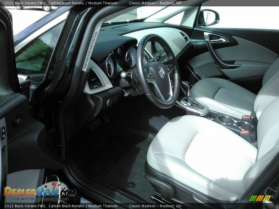 2013 Buick Verano FWD Carbon Black Metallic / Medium Titanium Photo #6