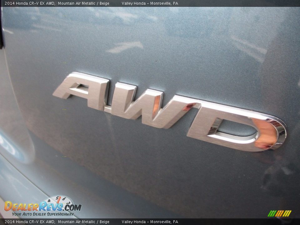 2014 Honda CR-V EX AWD Mountain Air Metallic / Beige Photo #7