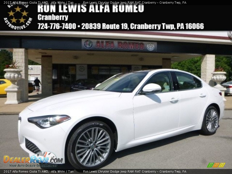 2017 Alfa Romeo Giulia Ti AWD Alfa White / Tan Photo #1