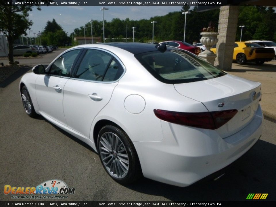 2017 Alfa Romeo Giulia Ti AWD Alfa White / Tan Photo #4