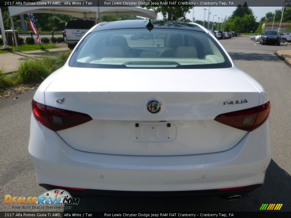 2017 Alfa Romeo Giulia Ti AWD Alfa White / Tan Photo #6