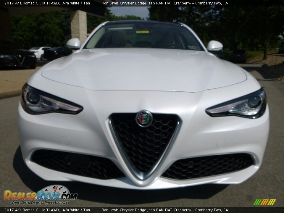 2017 Alfa Romeo Giulia Ti AWD Alfa White / Tan Photo #12