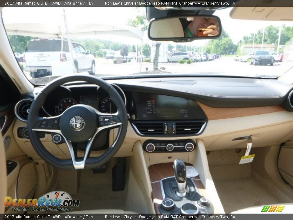 2017 Alfa Romeo Giulia Ti AWD Alfa White / Tan Photo #18