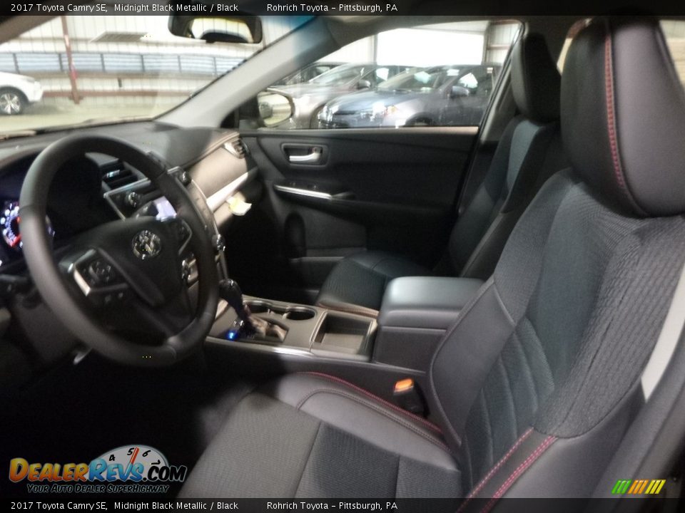 2017 Toyota Camry SE Midnight Black Metallic / Black Photo #6