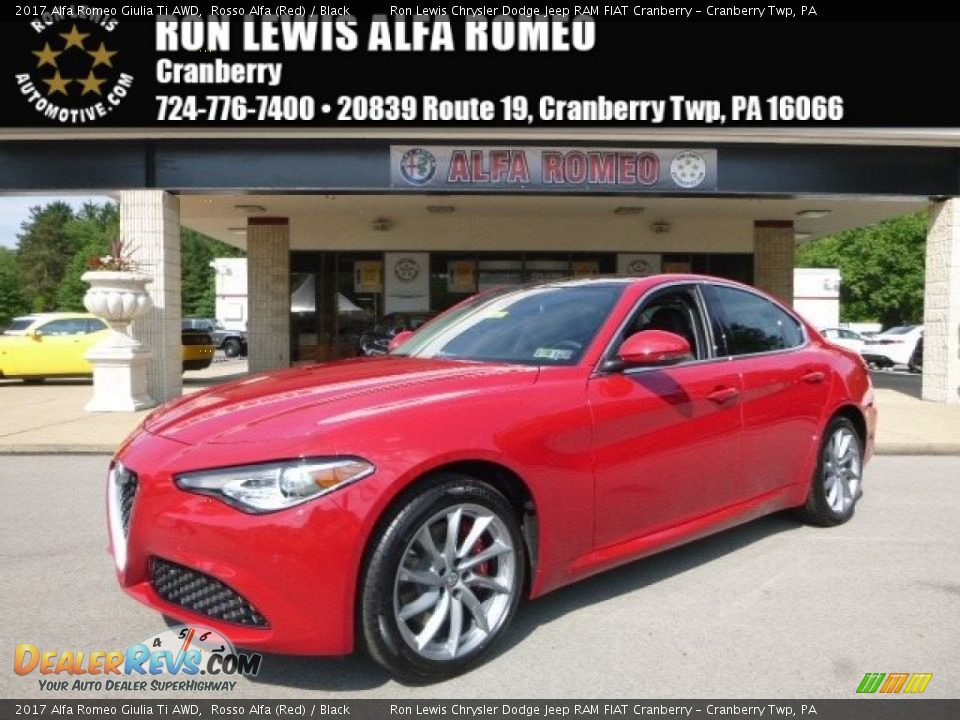 2017 Alfa Romeo Giulia Ti AWD Rosso Alfa (Red) / Black Photo #1