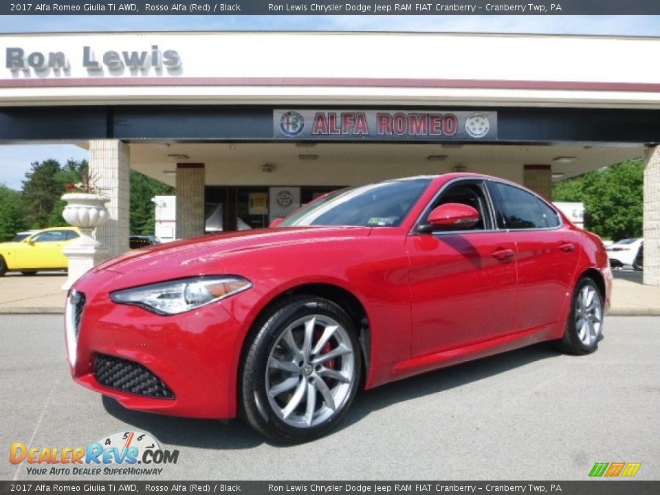 2017 Alfa Romeo Giulia Ti AWD Rosso Alfa (Red) / Black Photo #2