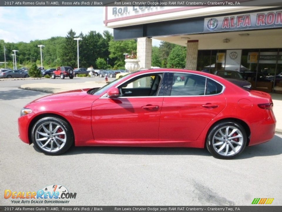2017 Alfa Romeo Giulia Ti AWD Rosso Alfa (Red) / Black Photo #3