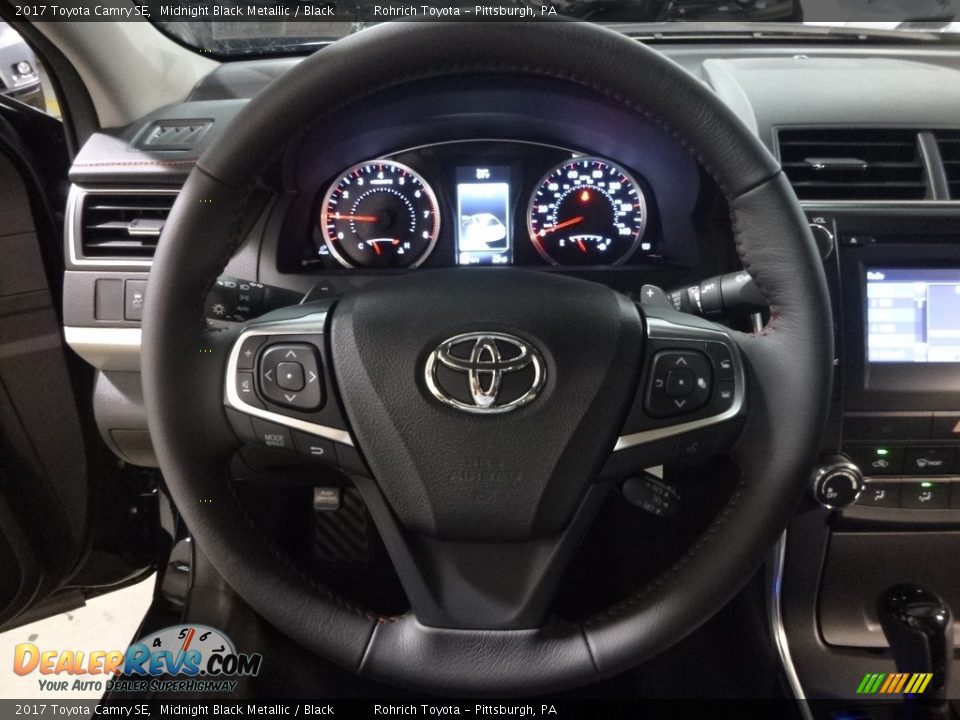 2017 Toyota Camry SE Midnight Black Metallic / Black Photo #15
