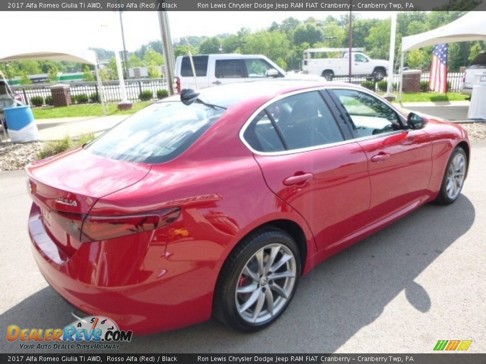 2017 Alfa Romeo Giulia Ti AWD Rosso Alfa (Red) / Black Photo #6