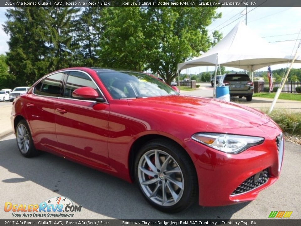 2017 Alfa Romeo Giulia Ti AWD Rosso Alfa (Red) / Black Photo #9